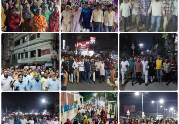 যশোর-৩ ধানের শীষের প্রচার মিছিলে জনতার ঢল।